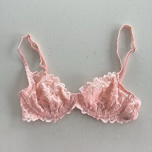 PINK - Lacey Peach Bra